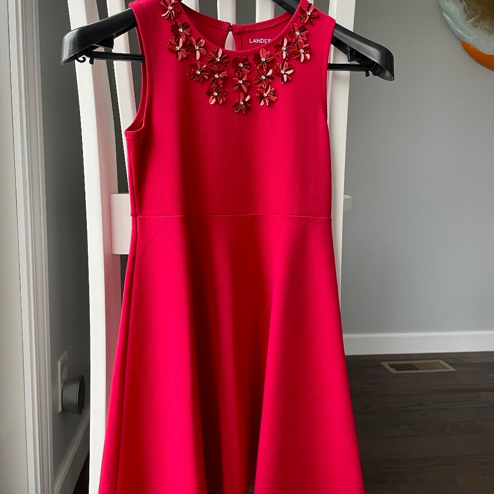 Lands End Girls Holiday Dress